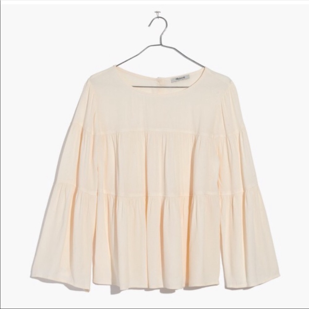 NWT Madewell Tiered Button-Back Top